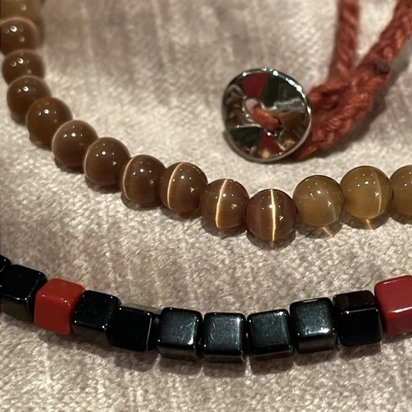 Boho Beaded Necklace 26” Long - Picture 2 of 5